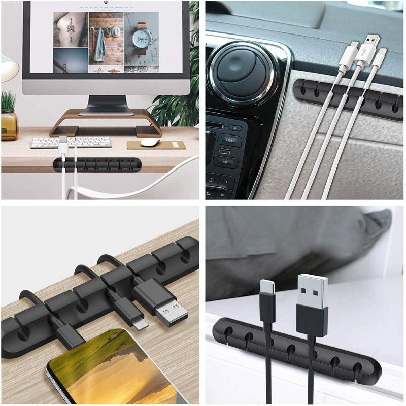 PrimeClip - Magnetic Desktop Cable Organizer & Silicone Wire Holder