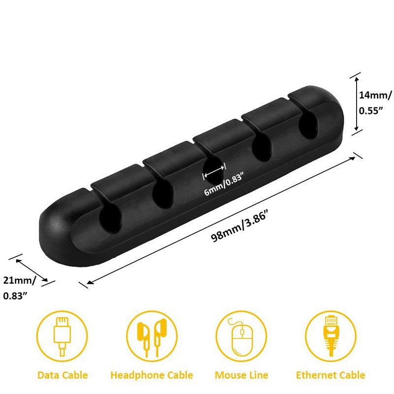 PrimeClip - Magnetic Desktop Cable Organizer & Silicone Wire Holder