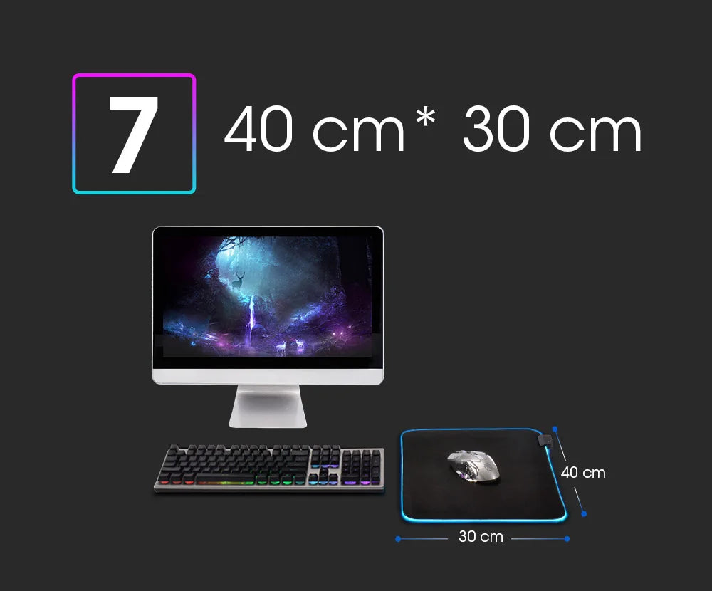 PrimeMat RGB - Premium LED Gaming Desk Mat & Extended Mouse Pad
