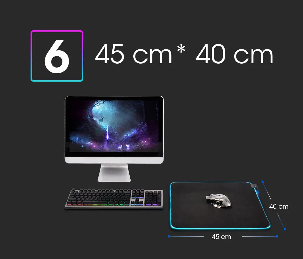 PrimeMat RGB - Premium LED Gaming Desk Mat & Extended Mouse Pad