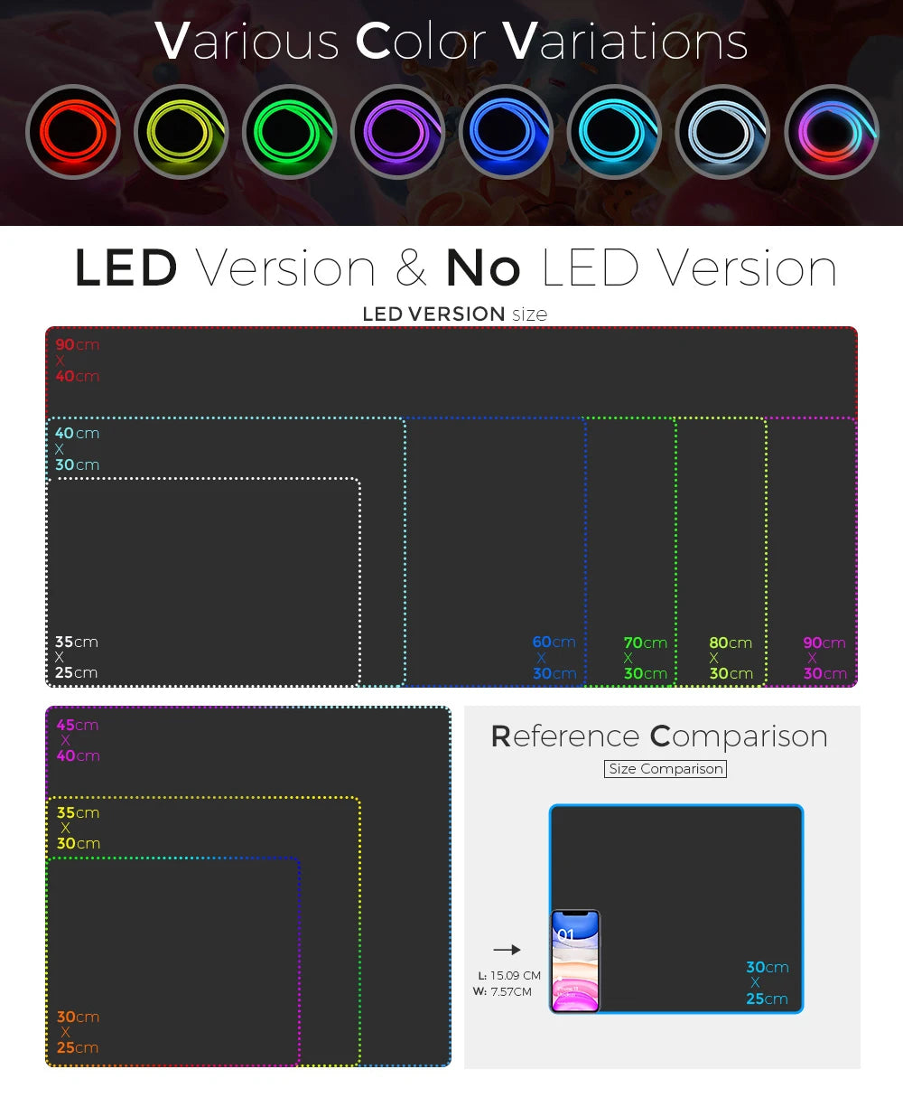 PrimeMat RGB - Premium LED Gaming Desk Mat & Extended Mouse Pad