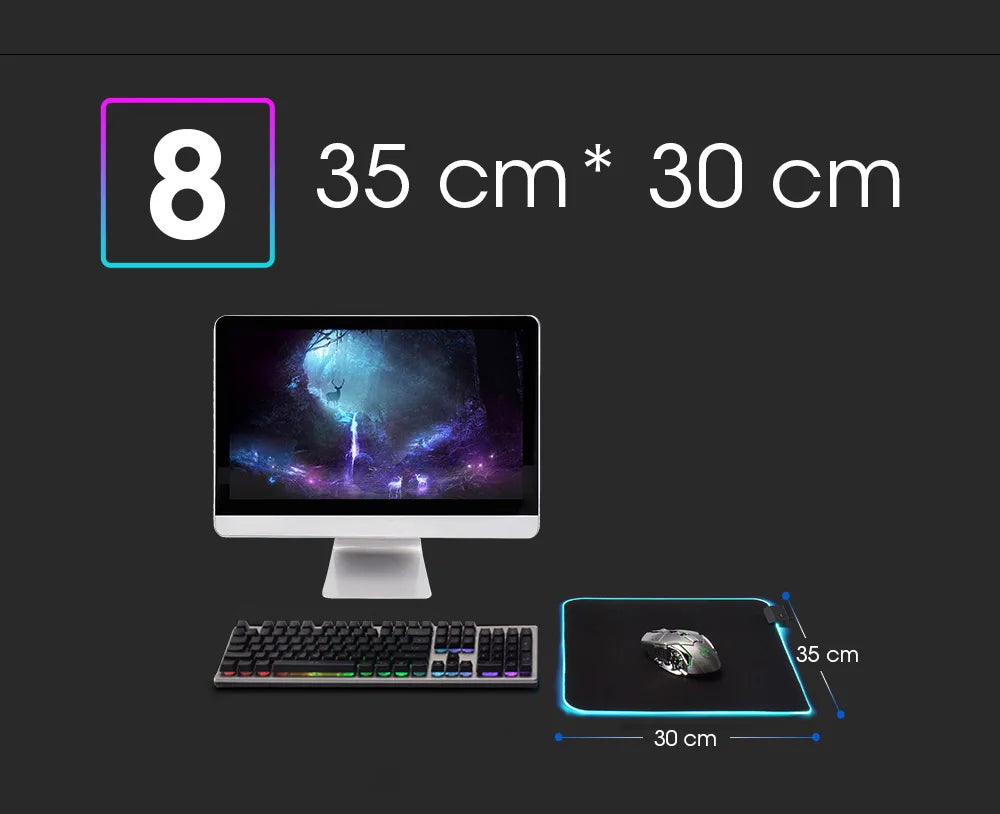 PrimeMat RGB - Premium LED Gaming Desk Mat & Extended Mouse Pad