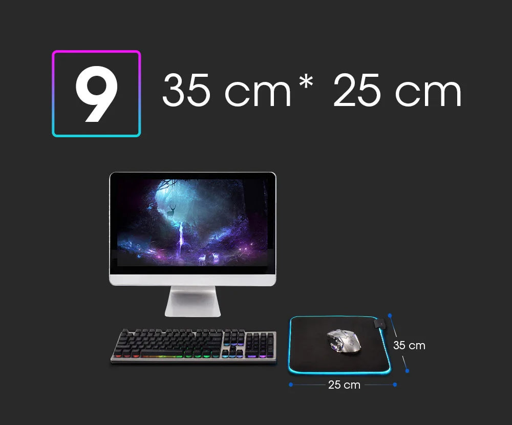 PrimeMat RGB - Premium LED Gaming Desk Mat & Extended Mouse Pad