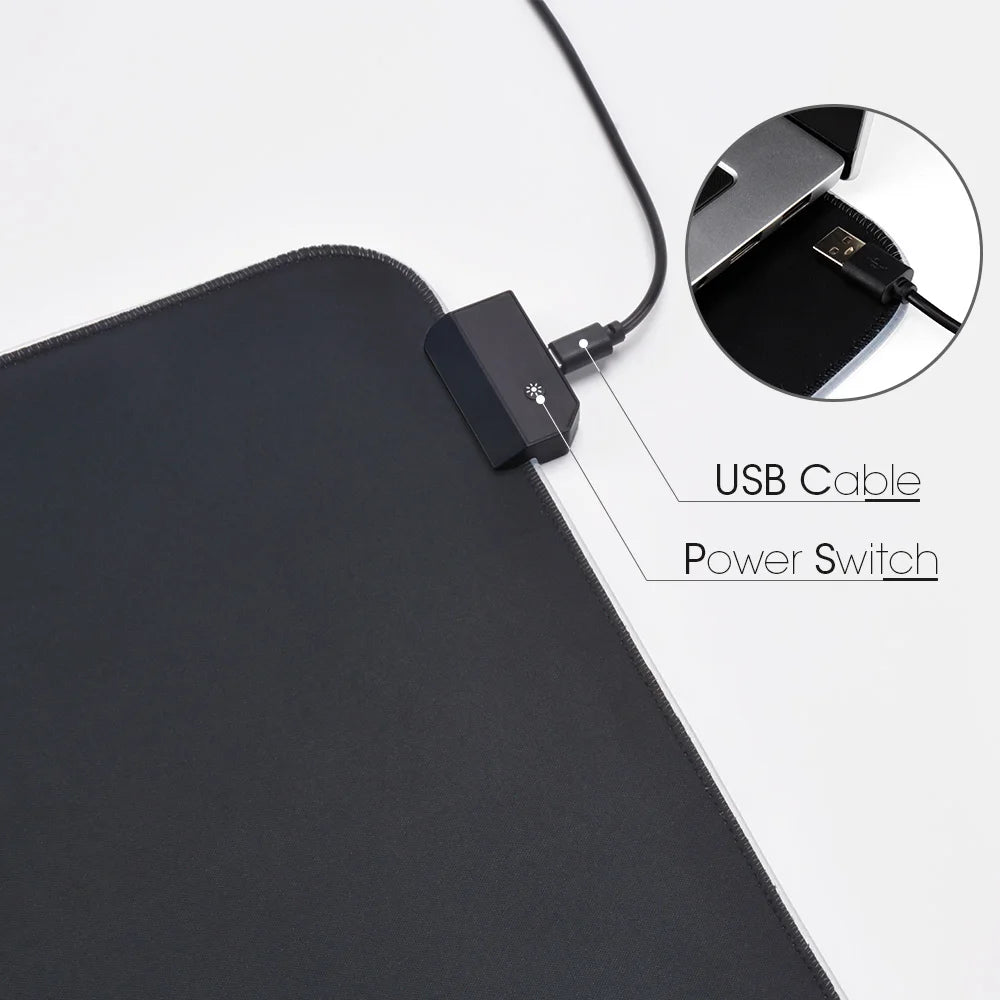 PrimeMat RGB - Premium LED Gaming Desk Mat & Extended Mouse Pad