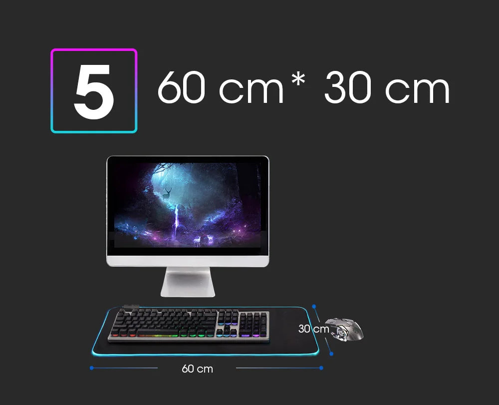PrimeMat RGB - Premium LED Gaming Desk Mat & Extended Mouse Pad