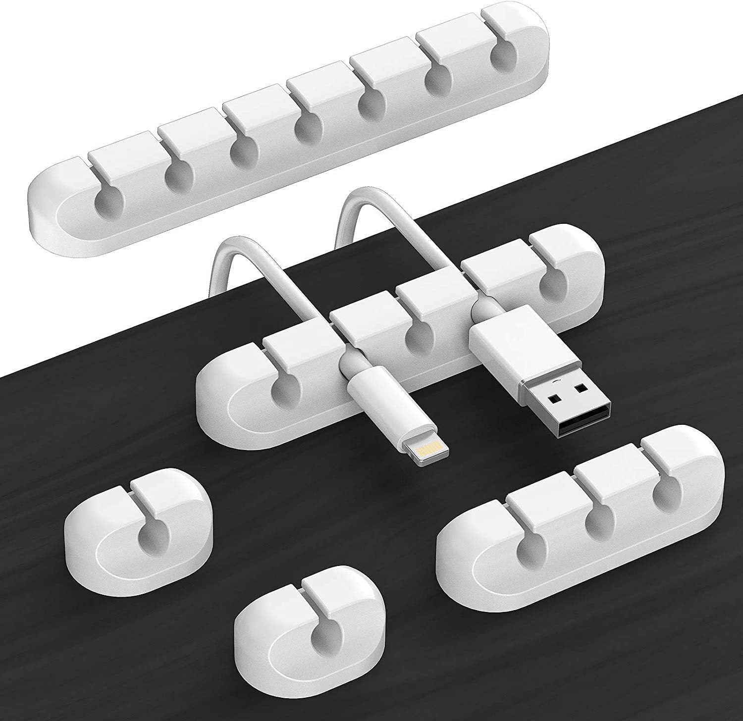 PrimeClip - Magnetic Desktop Cable Organizer & Silicone Wire Holder