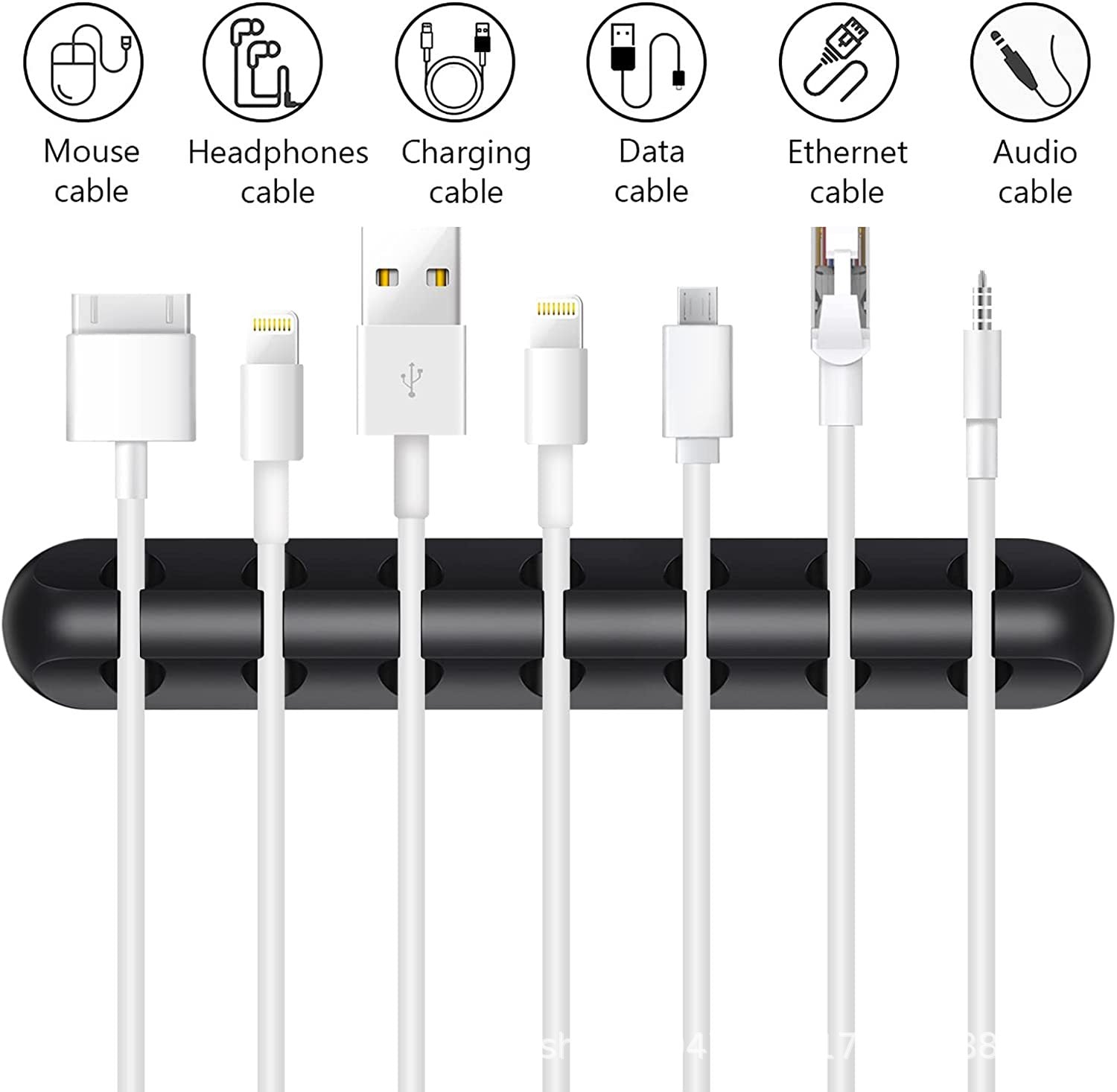 PrimeClip - Magnetic Desktop Cable Organizer & Silicone Wire Holder