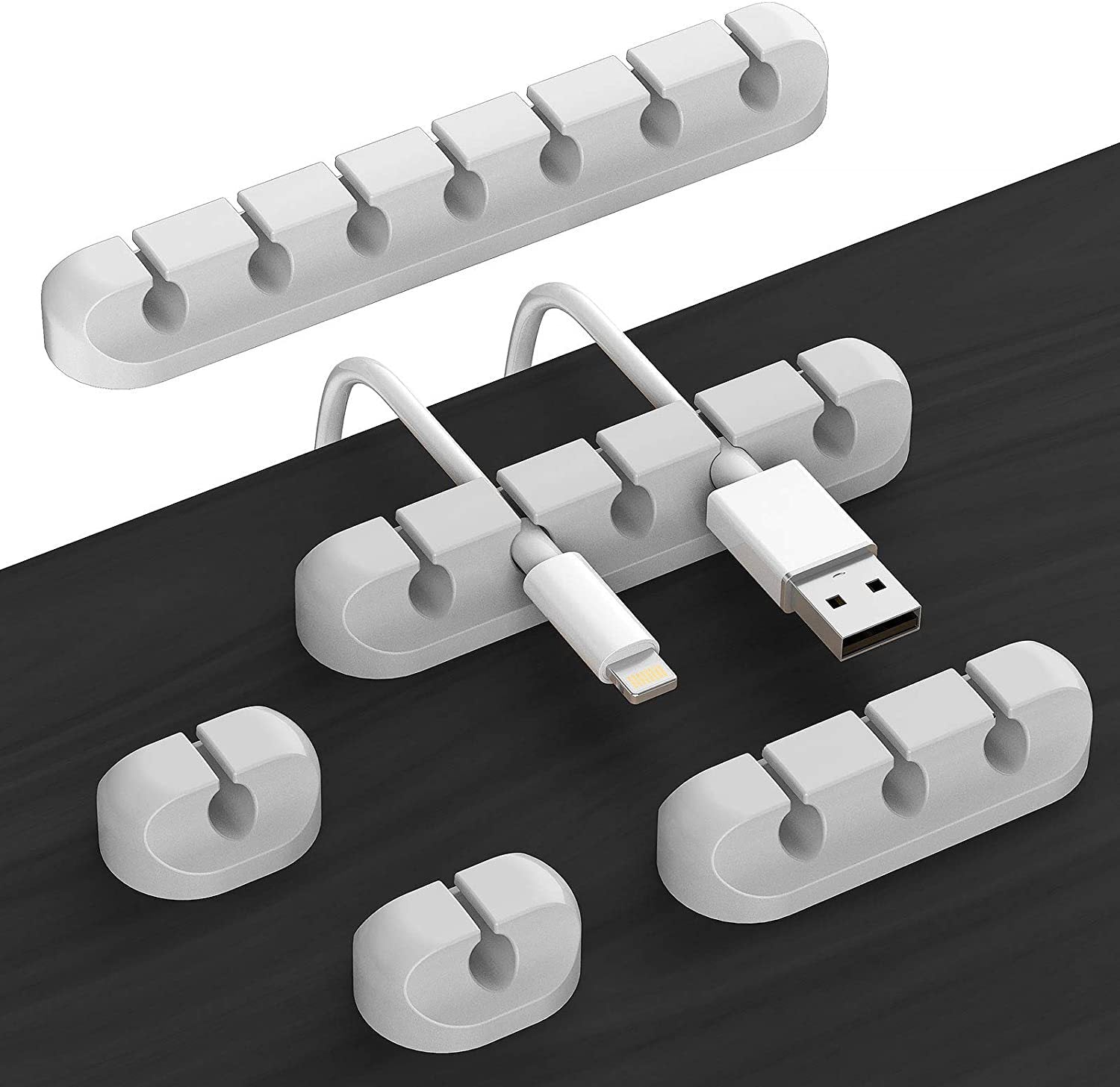 PrimeClip - Magnetic Desktop Cable Organizer & Silicone Wire Holder