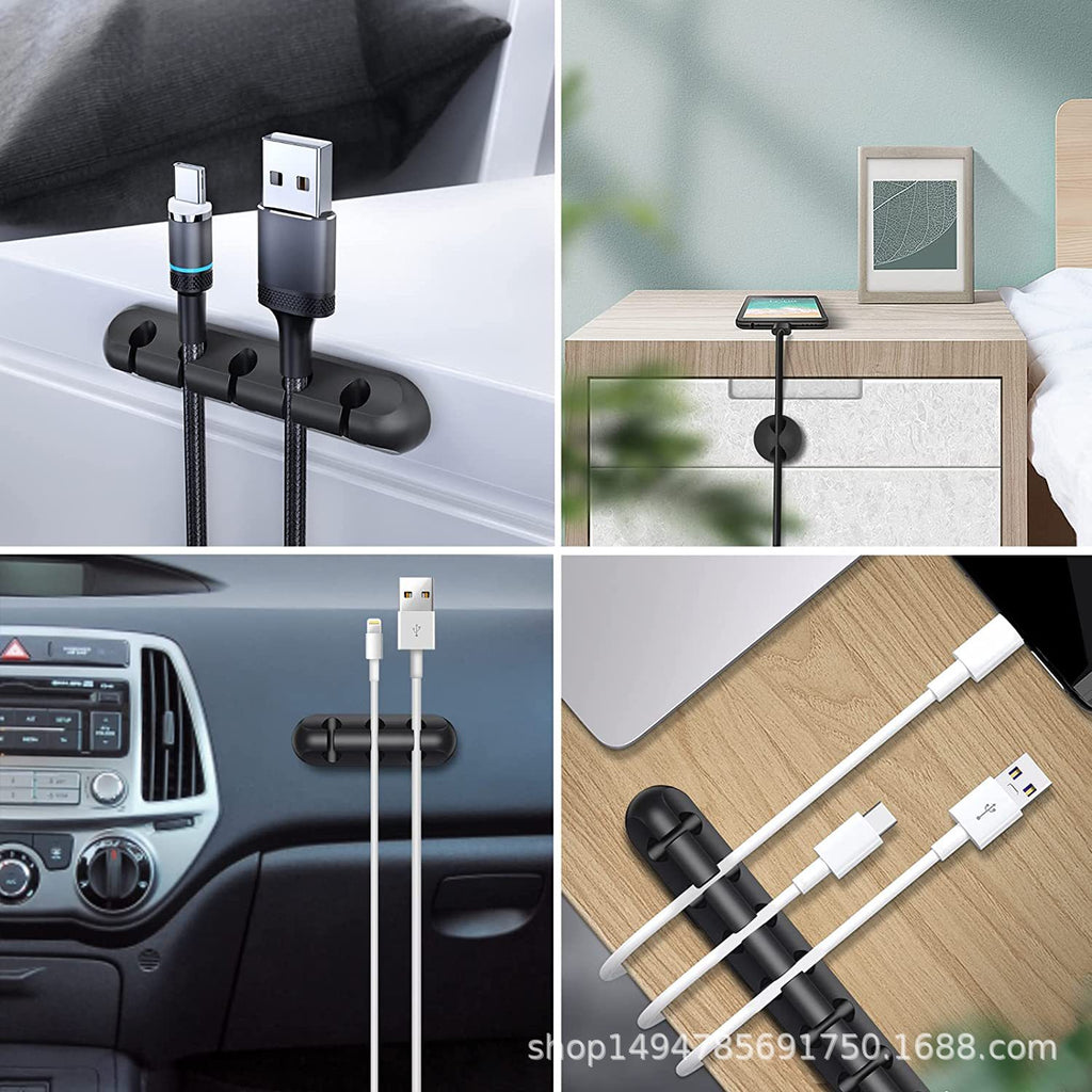 PrimeClip - Magnetic Desktop Cable Organizer & Silicone Wire Holder