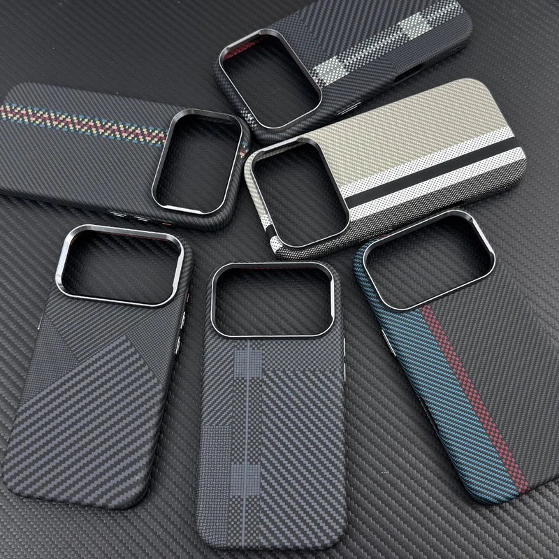 PrimeArmor - Carbon Fiber Texture Magnetic MagSafe Case for iPhone