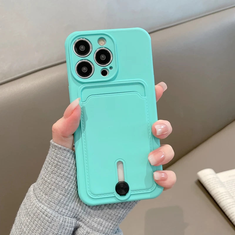 Prime Wallet - Sleek Silicone iPhone Case with Built-In Card Holder