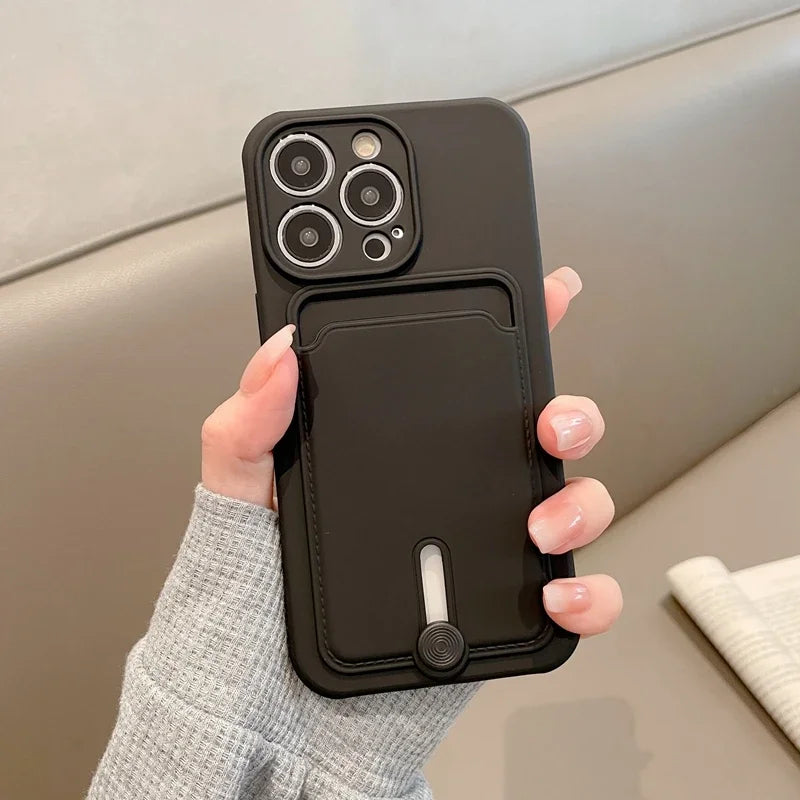 Prime Wallet - Sleek Silicone iPhone Case with Built-In Card Holder
