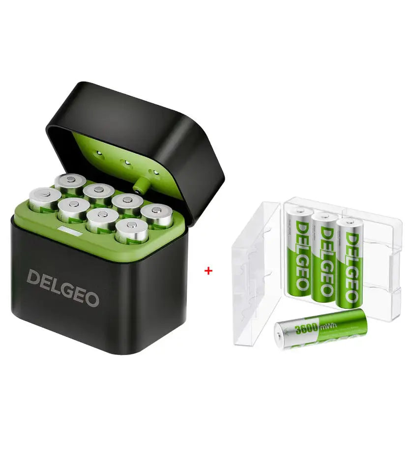 Prime Charge - AA Rechargeable Lithium Batteries with Type-C Charging Case