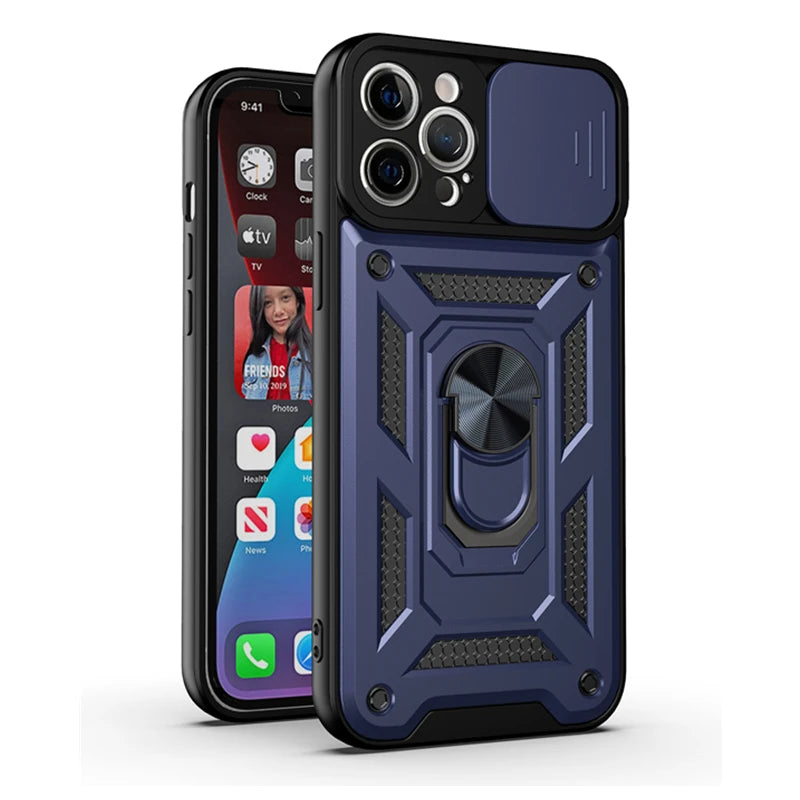 Prime Armor - Shockproof iPhone Case with Magnetic Ring Holder