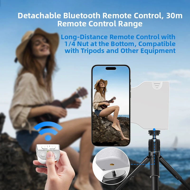 PrimeGrip - Magnetic Bluetooth Smartphone Camera Handle with Fill Light