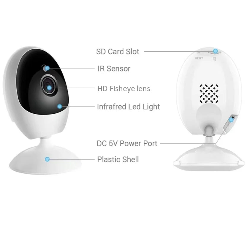 Prime Vision - 1080P WiFi Smart Home Camera with 180° Wide Angle