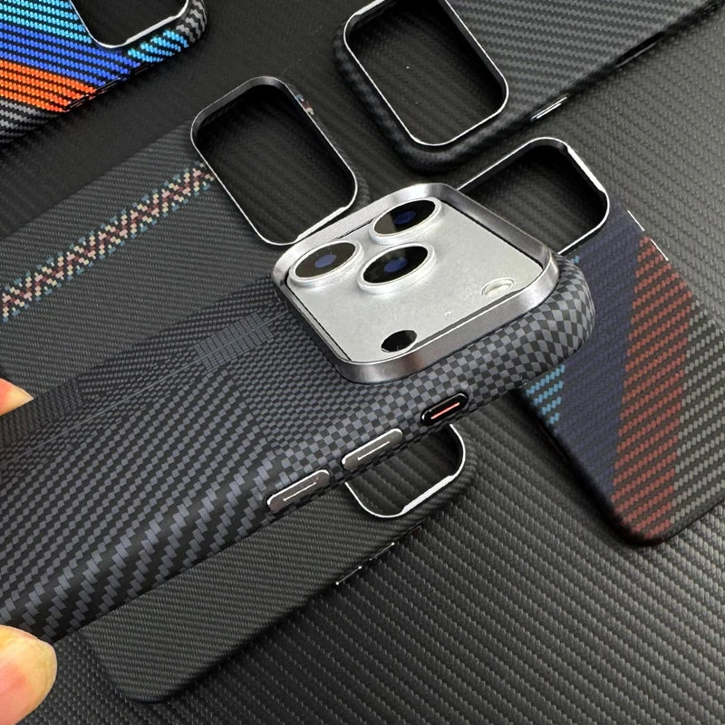 PrimeArmor - Carbon Fiber Texture Magnetic MagSafe Case for iPhone