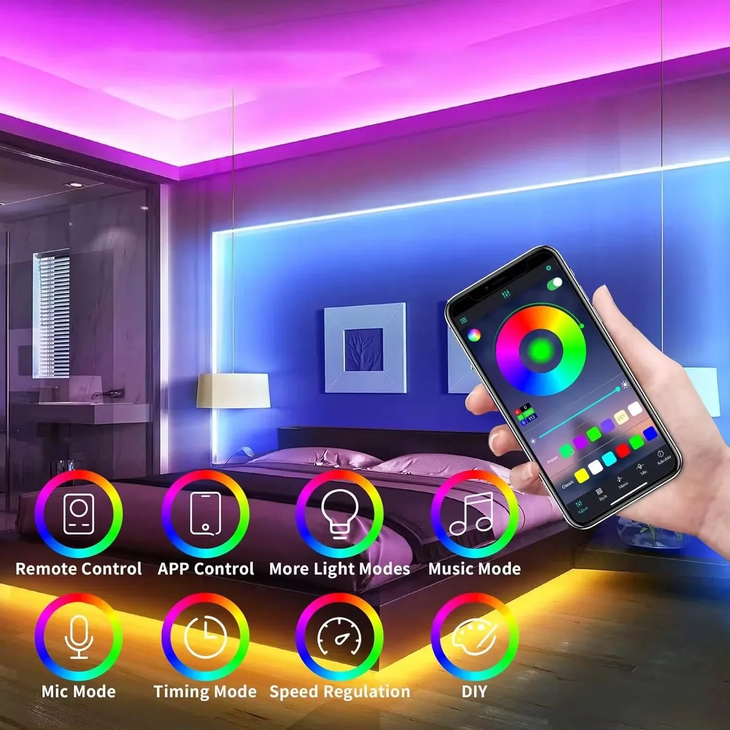 PrimeNeon - Smart WiFi Tuya Flexible Neon LED Strip Light with Music Sync