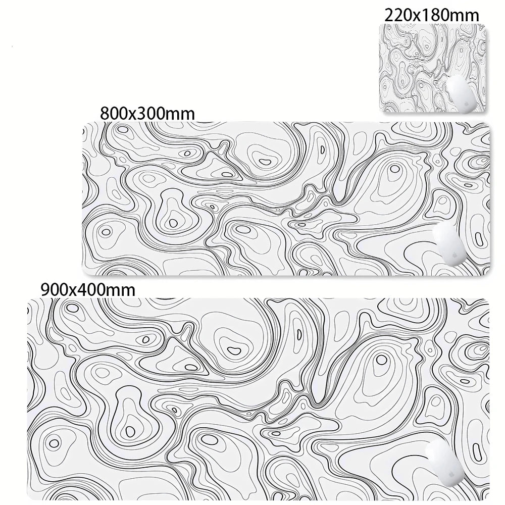 PrimeMat - Premium Topographical Minimalist Desk Mat