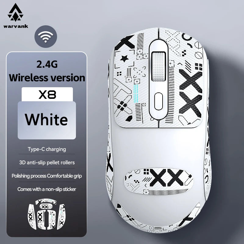 PrimeClick X8 - Ultra-Lightweight Wireless Honeycomb Gaming Mouse