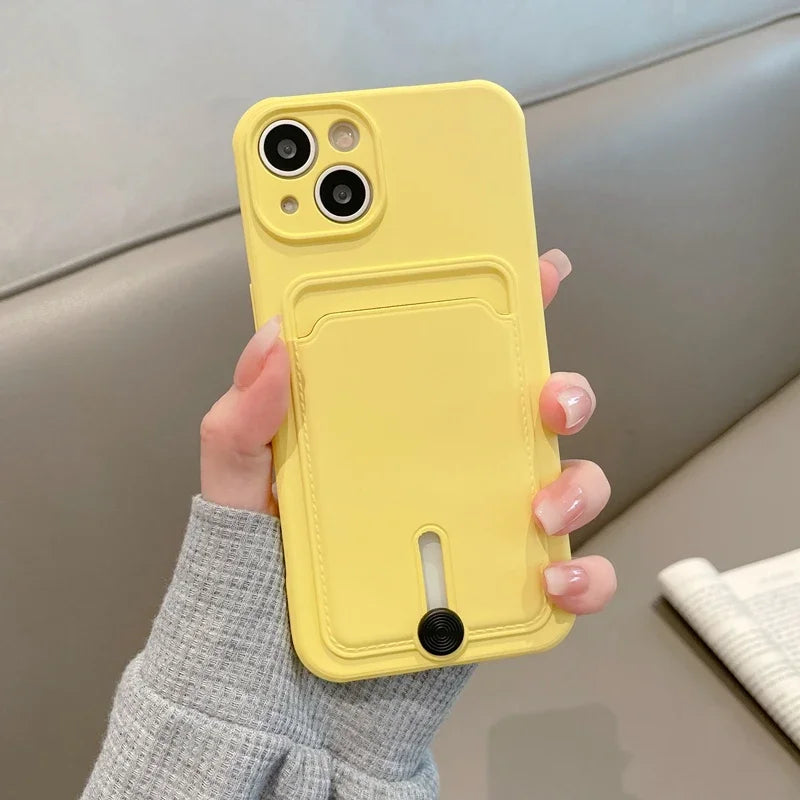 Prime Wallet - Sleek Silicone iPhone Case with Built-In Card Holder