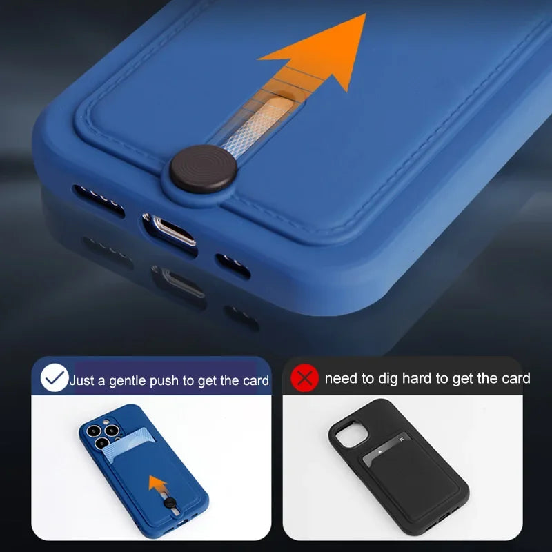 Prime Wallet - Sleek Silicone iPhone Case with Built-In Card Holder