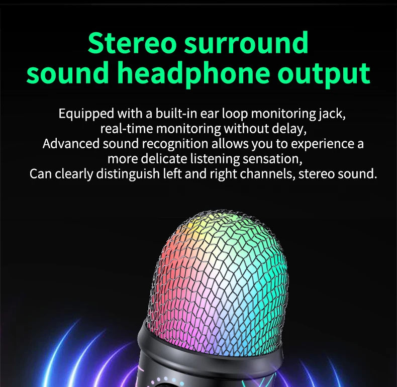 PrimeAudio V5 - Pro USB Gaming Microphone with Dynamic RGB & Noise Cancellation