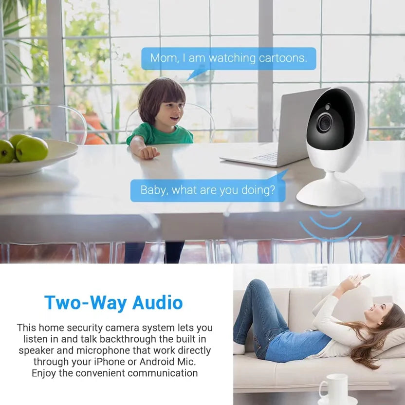 Prime Vision - 1080P WiFi Smart Home Camera with 180° Wide Angle