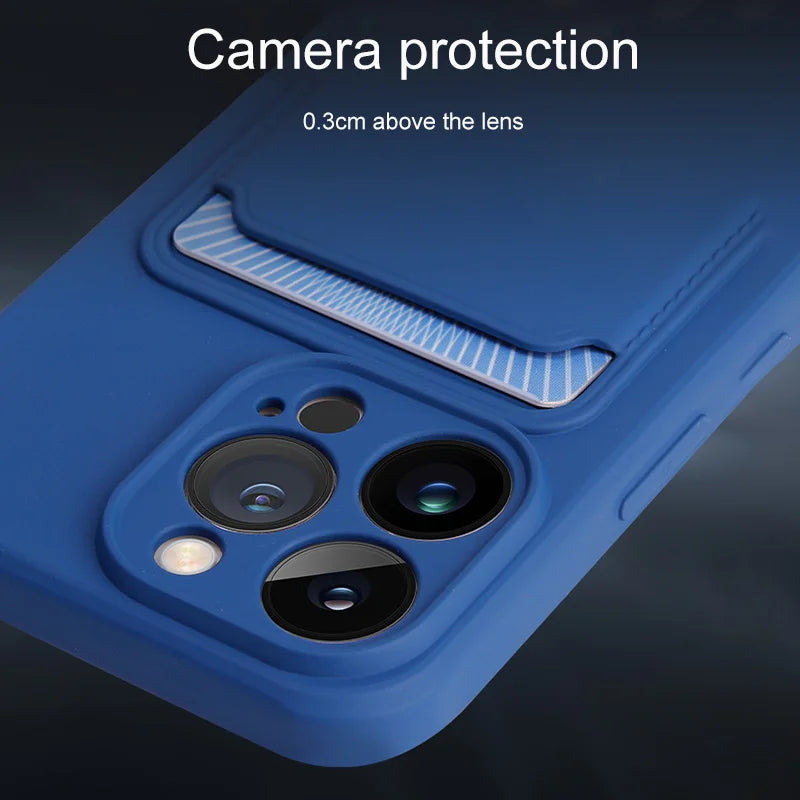 Prime Wallet - Sleek Silicone iPhone Case with Built-In Card Holder