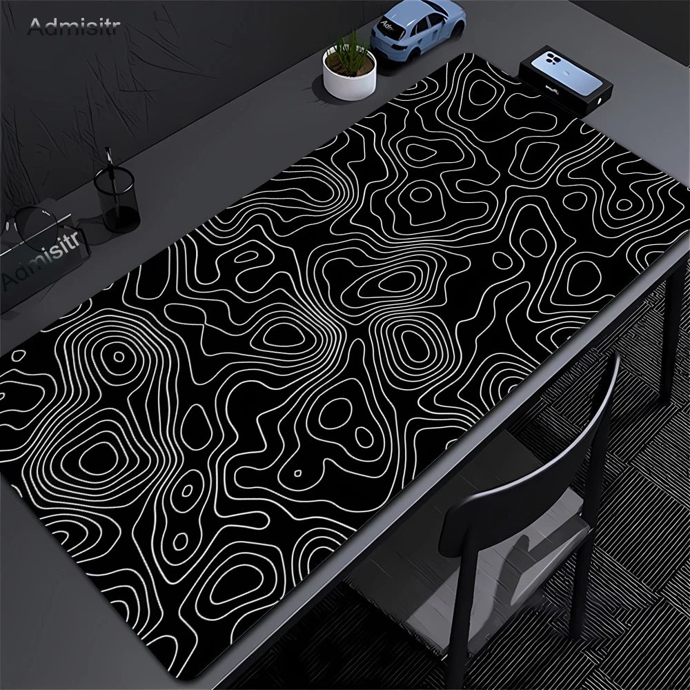 PrimeMat - Premium Topographical Minimalist Desk Mat