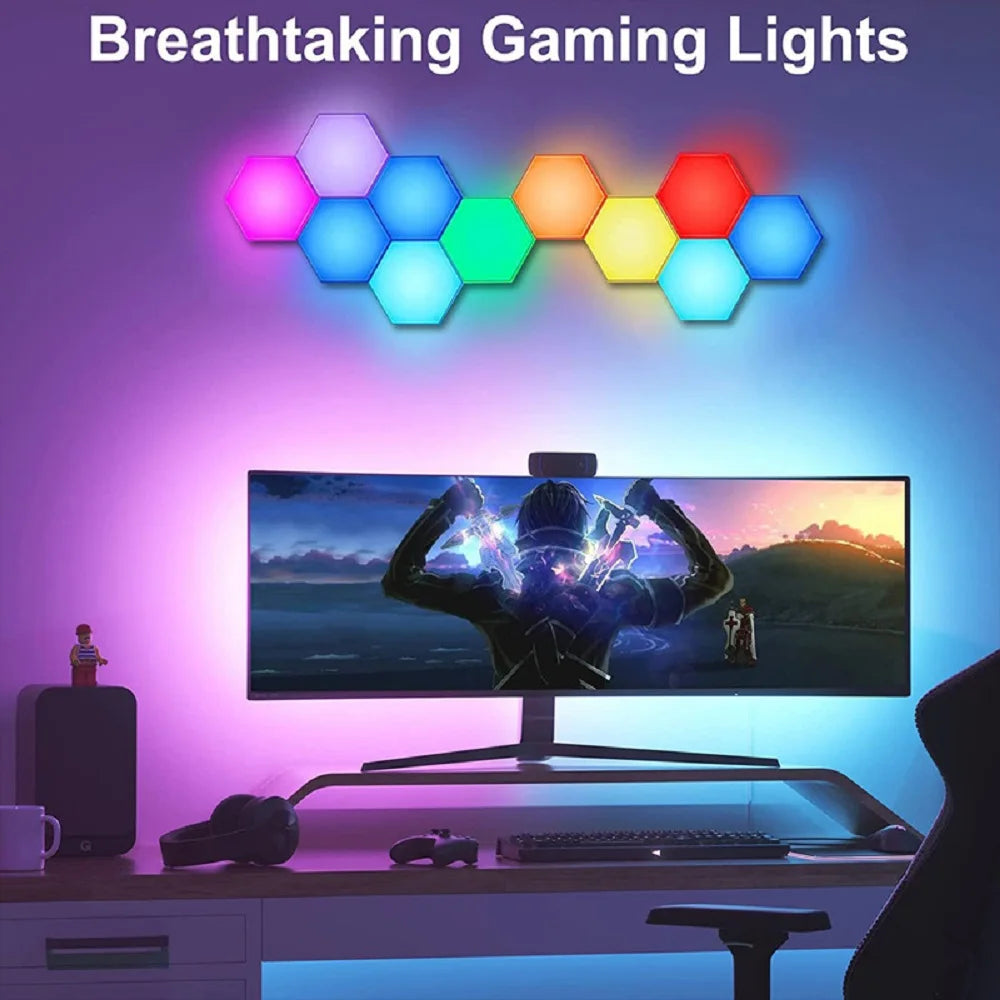 PrimeHex - Smart RGBIC Hexagon LED Wall Lights with App & Music Sync