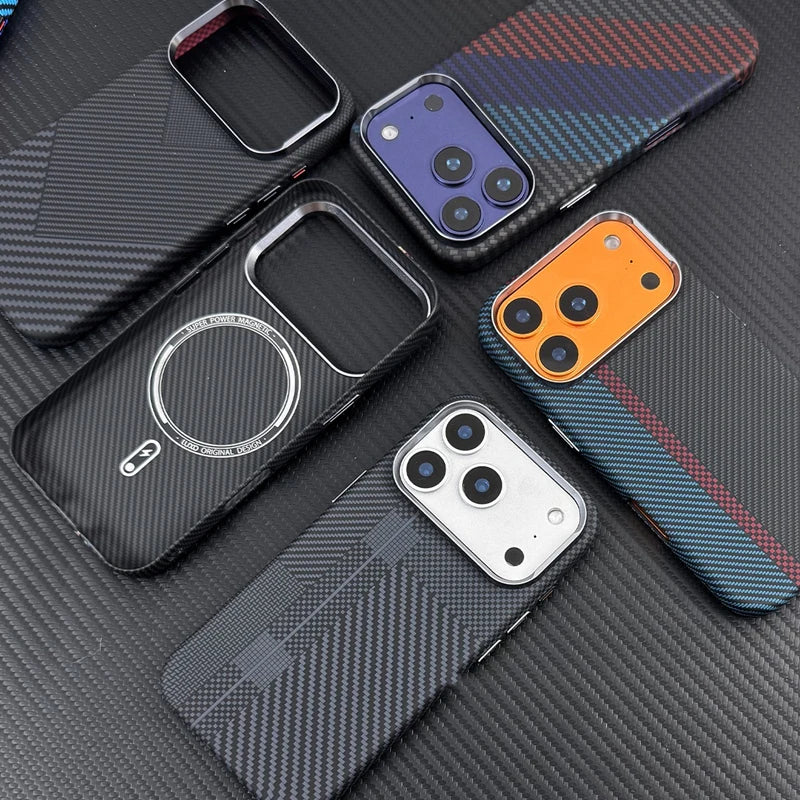 PrimeArmor - Carbon Fiber Texture Magnetic MagSafe Case for iPhone