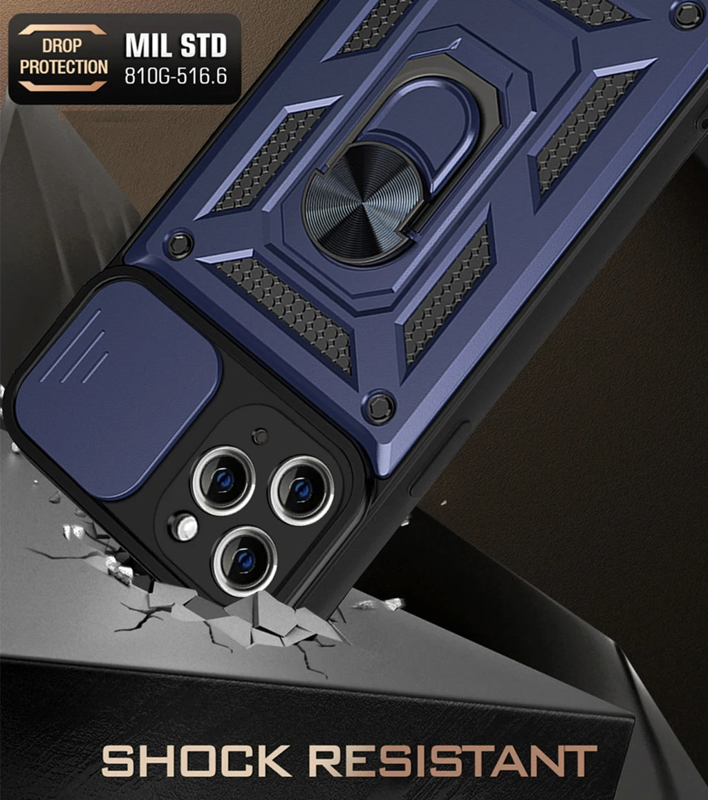 Prime Armor - Shockproof iPhone Case with Magnetic Ring Holder