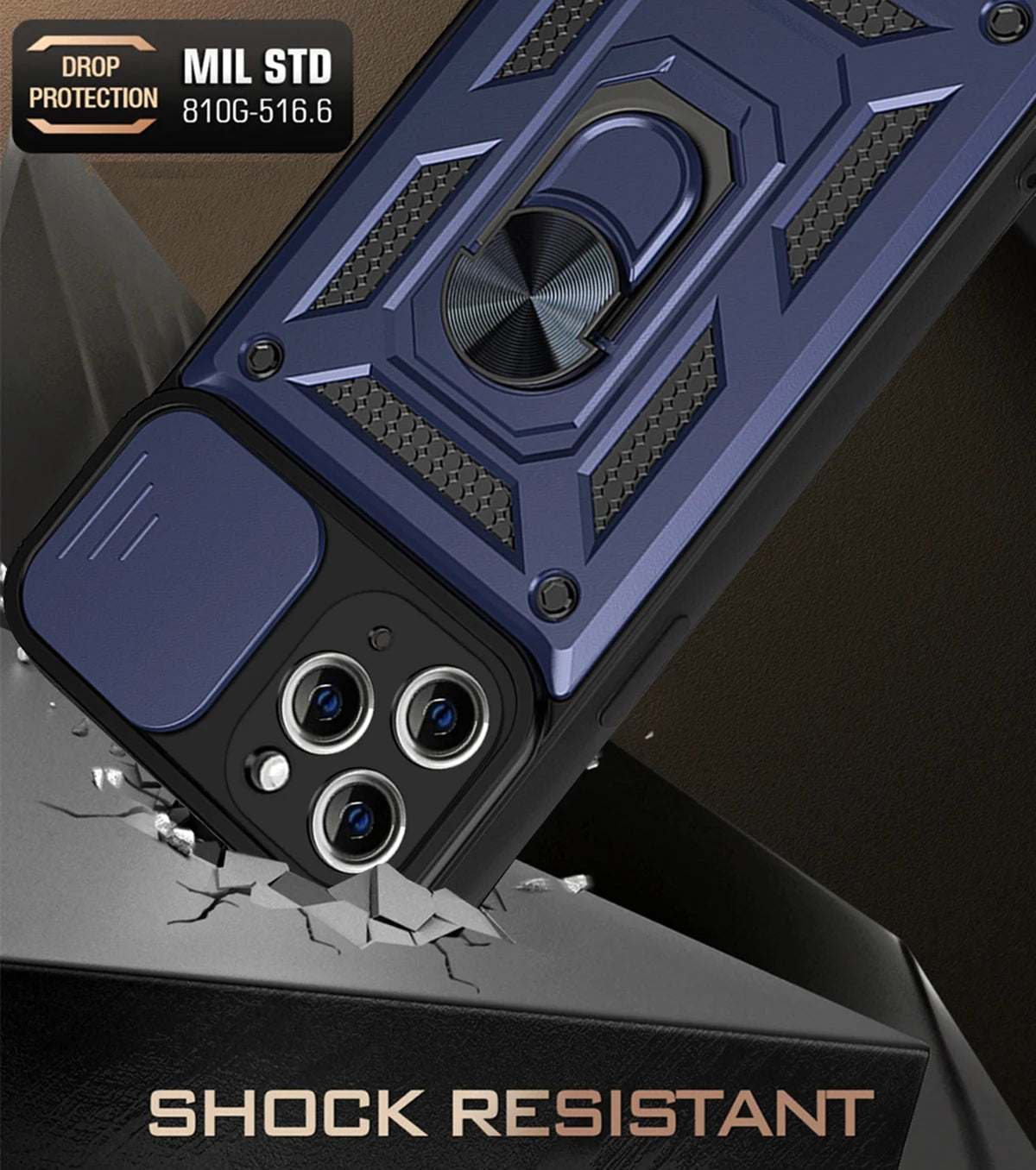 Prime Armor - Shockproof iPhone Case with Magnetic Ring Holder