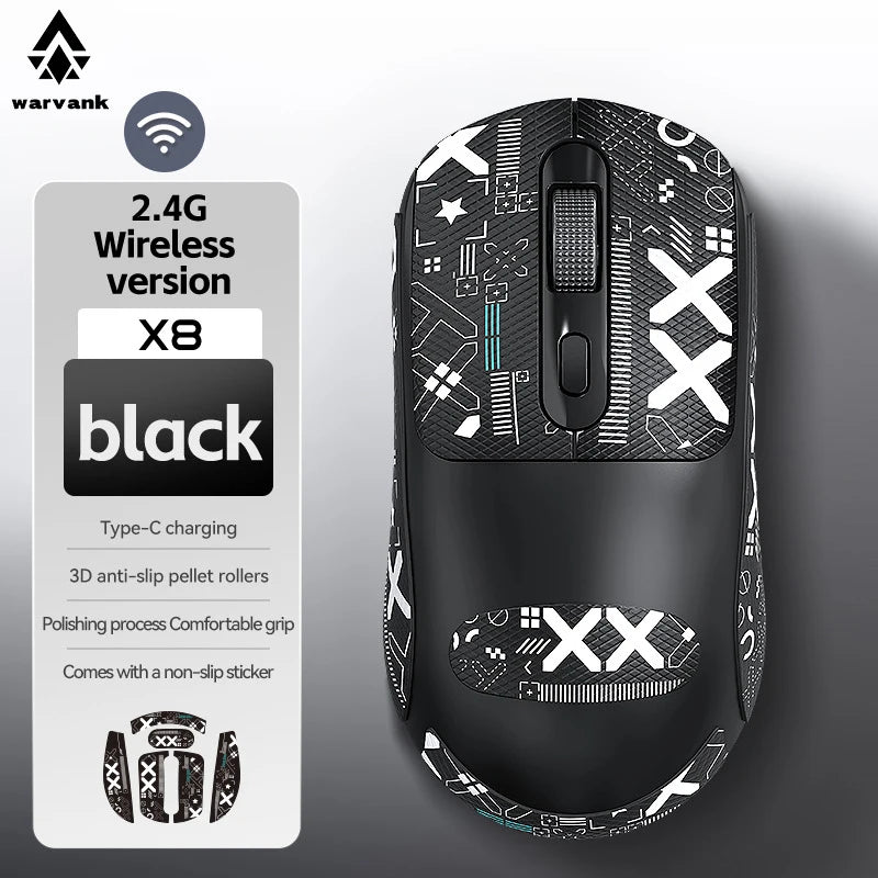 PrimeClick X8 - Ultra-Lightweight Wireless Honeycomb Gaming Mouse