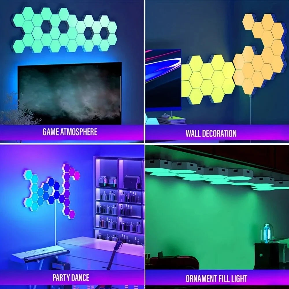 PrimeHex - Smart RGBIC Hexagon LED Wall Lights with App & Music Sync