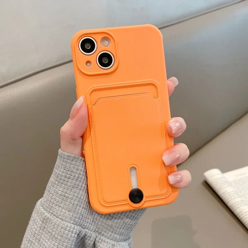 Prime Wallet - Sleek Silicone iPhone Case with Built-In Card Holder