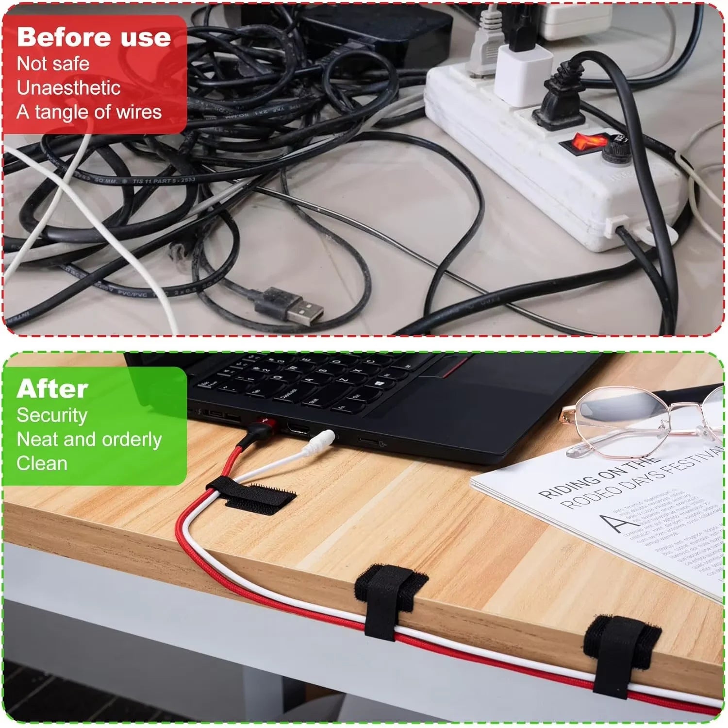 PrimeTie - Reusable Self-Adhesive Adjustable Cable Fasteners & Wire Organizers