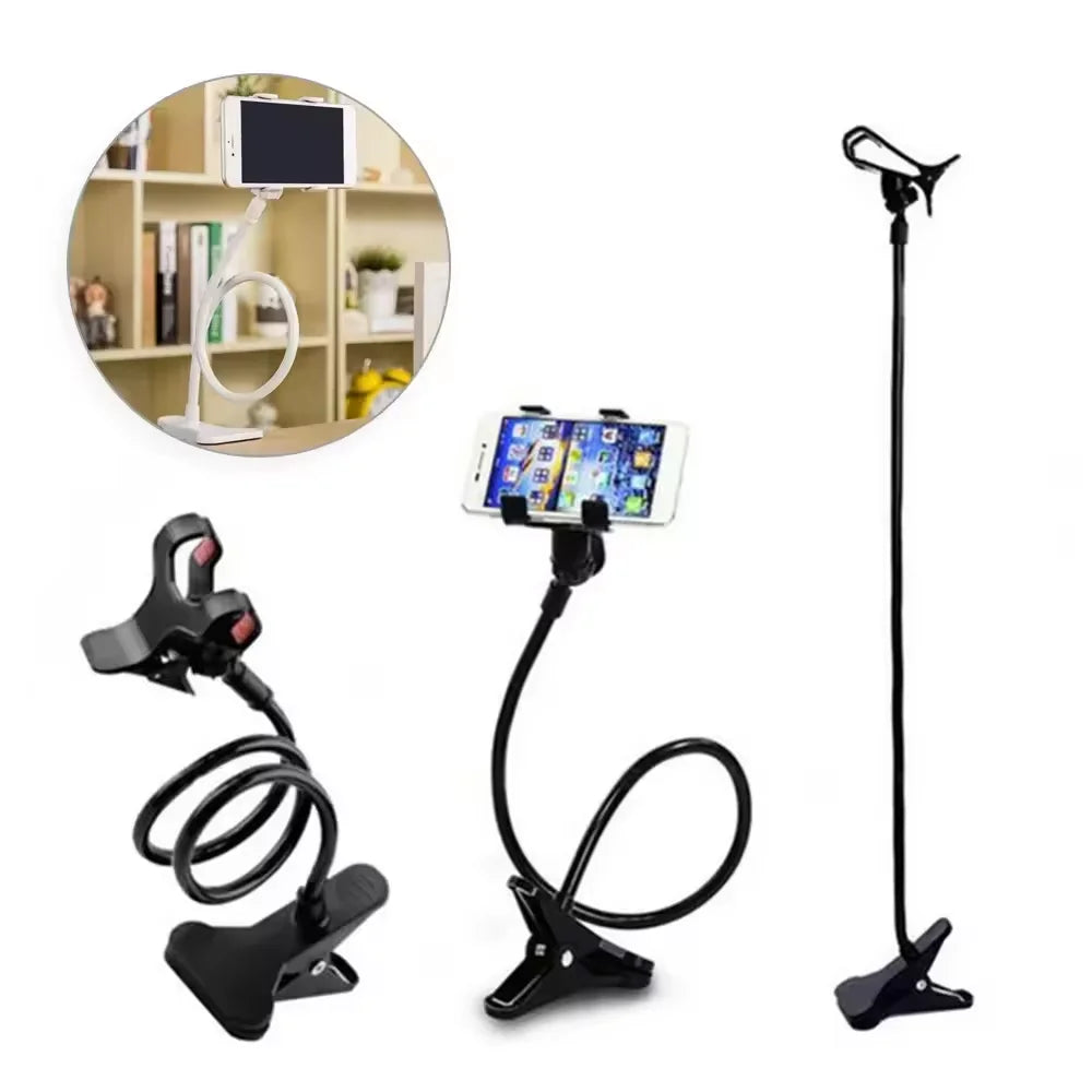 PrimeMount - Flexible Long Arm Lazy Phone Holder & Desktop Clamp Stand