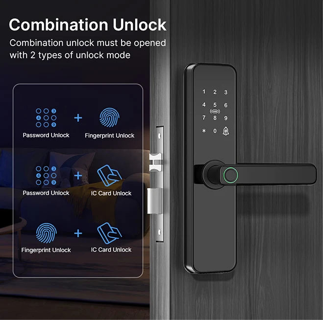 PrimeLock - Biometric Smart WiFi Electronic Door Lock with Fingerprint & Keypad