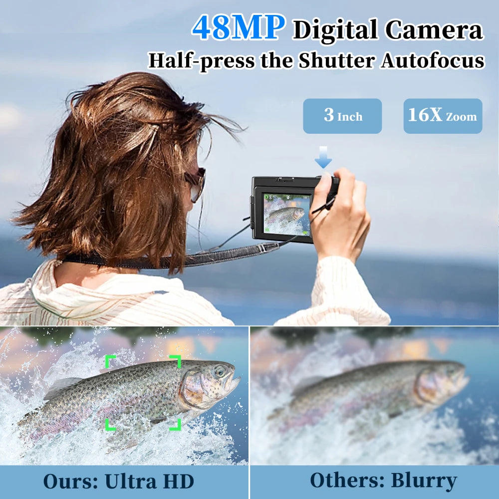 PrimeShot - 4K Digital Vlogging Camera with 180° Flip Screen & Autofocus