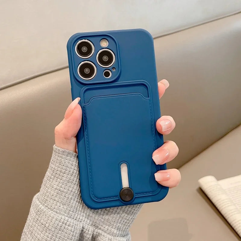Prime Wallet - Sleek Silicone iPhone Case with Built-In Card Holder
