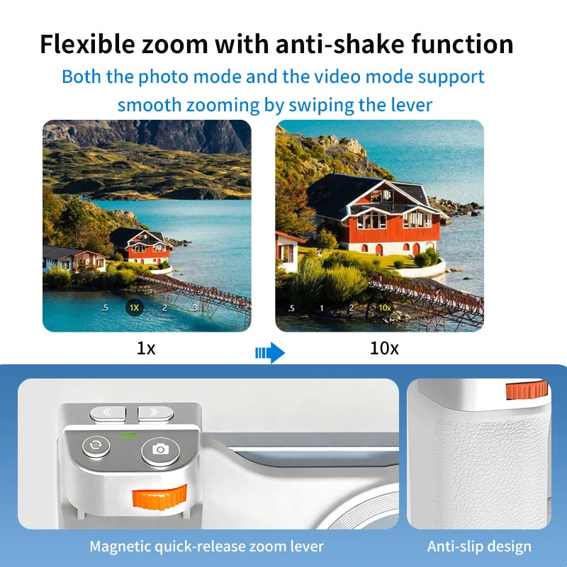 PrimeGrip - Magnetic Bluetooth Smartphone Camera Handle with Fill Light