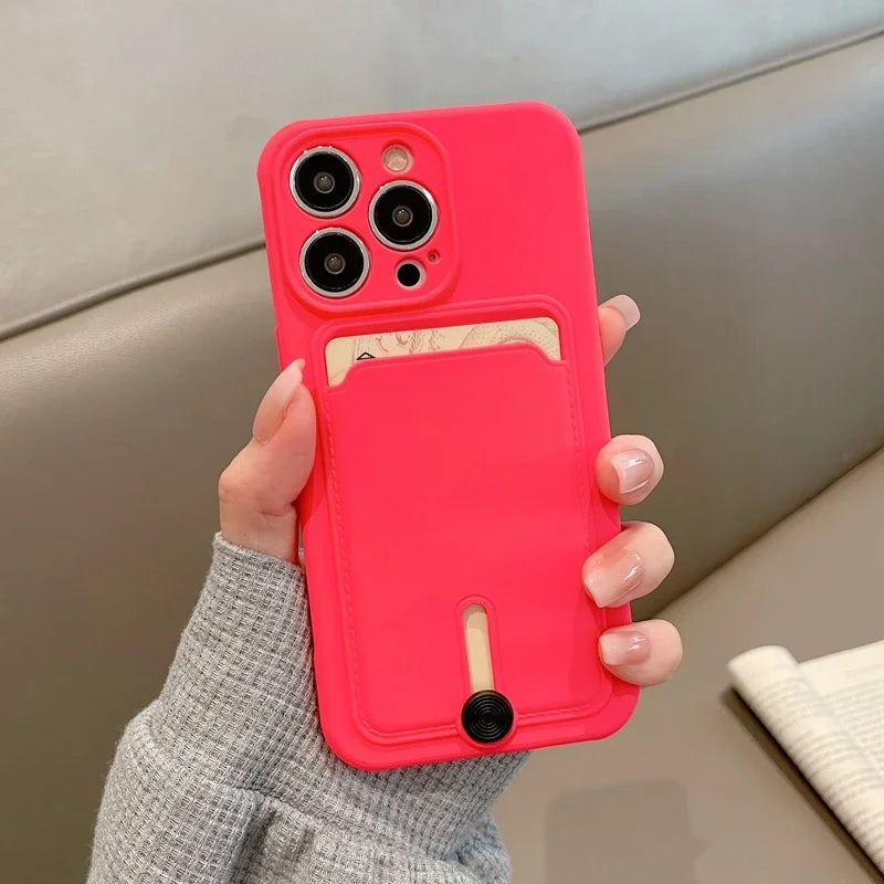 Prime Wallet - Sleek Silicone iPhone Case with Built-In Card Holder