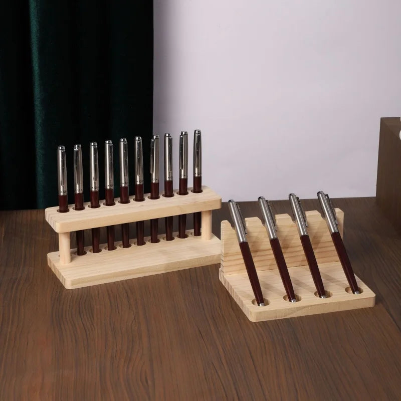 PrimeWood - Premium Walnut Multi-Compartment Desk Organizer & Stationery Holder