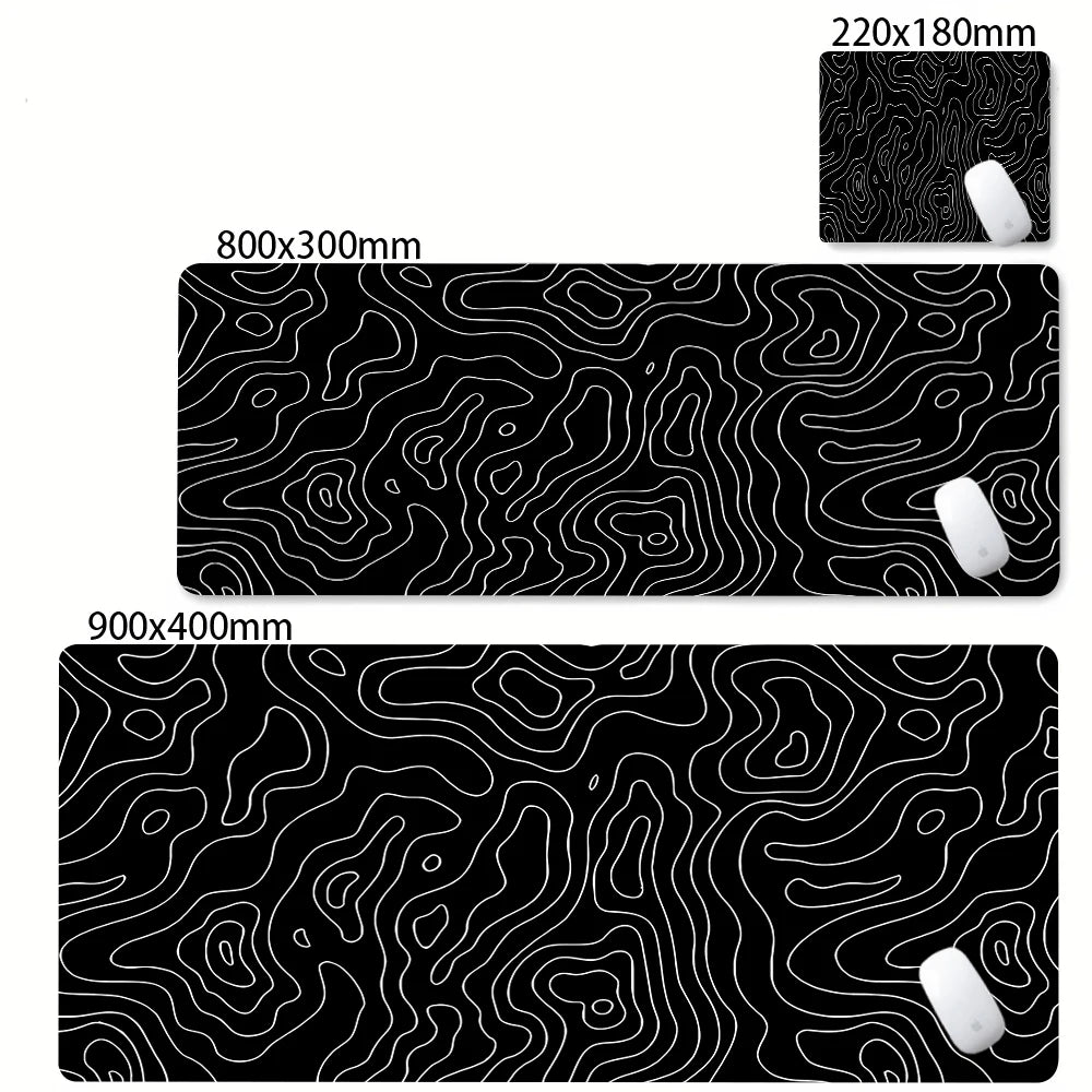PrimeMat - Premium Topographical Minimalist Desk Mat