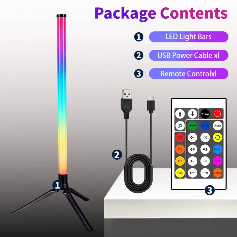 PrimeGlow - Minimalist RGBIC LED Corner Floor Lamp with App & Remote Control