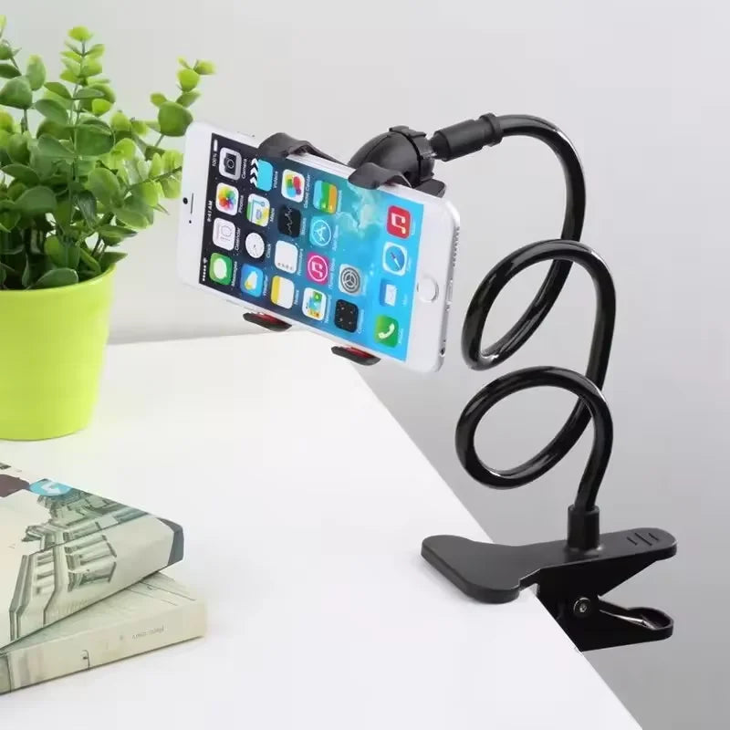 PrimeMount - Flexible Long Arm Lazy Phone Holder & Desktop Clamp Stand