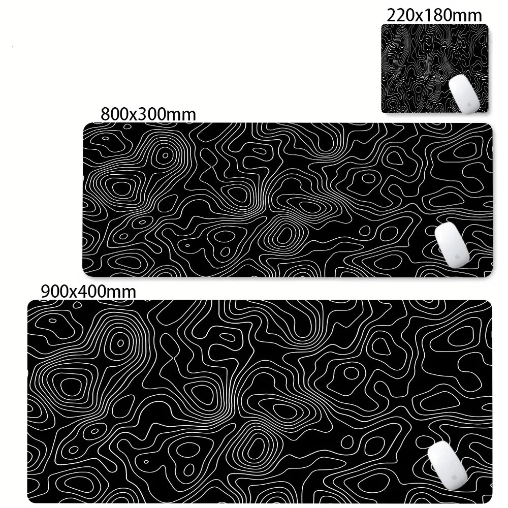 PrimeMat - Premium Topographical Minimalist Desk Mat