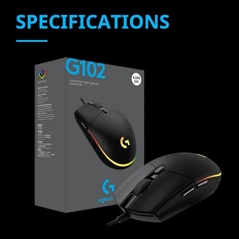 PrimePulse - Logitech G102 Lightsync Gaming Mouse